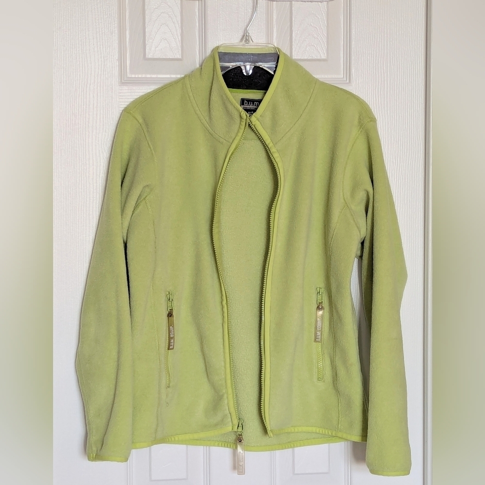 B.U.M Equipment Women's (Small)  Fleece Zip-Front High-Neck Utility Jacket